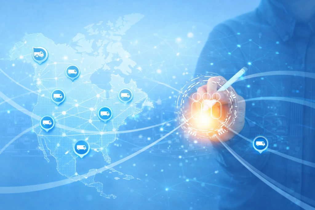 digital logistics network over north america digital logistics network over north america